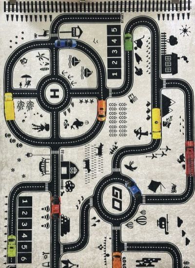 Kids Rug 06 Fly Polyester mat Tracks