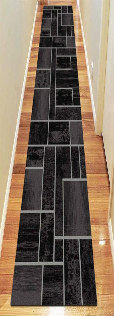 HALL RUNNER 71 SY RY 2119 BLACK 80CM CONTINUES
