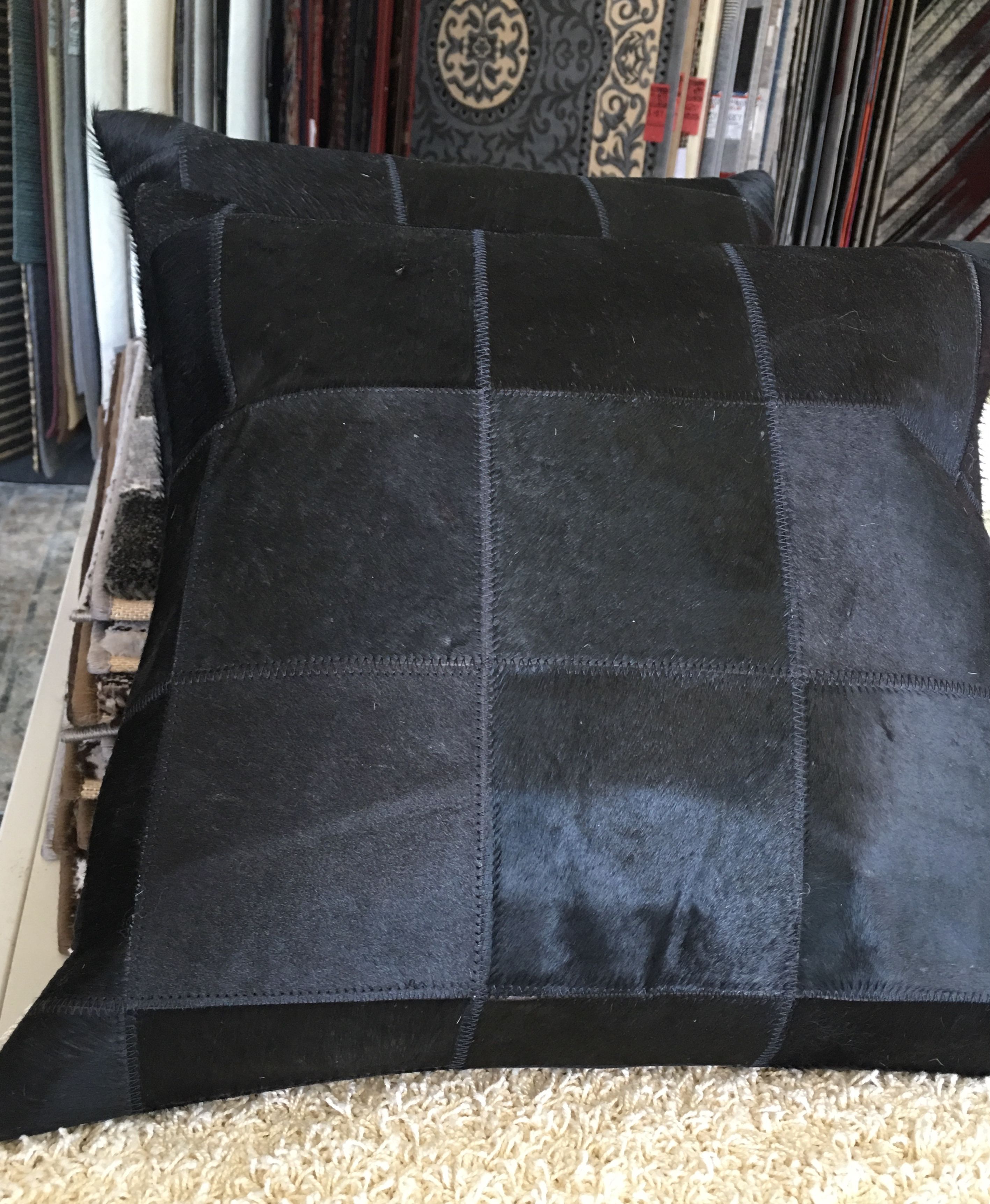 Leather Patchwork Cushion 5